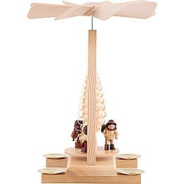 1-Tier Pyramid - Forest People - Natural - 26 cm / 10.2 inch