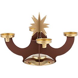 Candle Holder with Incense Cone Option - Copper - 16 cm / 6.3 inch