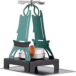 Pyramid Tea Light Holder - Green - 11 cm / 4.3 inch