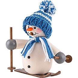 Smoker - Snowman on Ski Blue - 15 cm / 5.9 inch