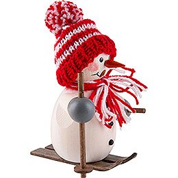 Smoker - Snowman on Ski Red - 15 cm / 5.9 inch