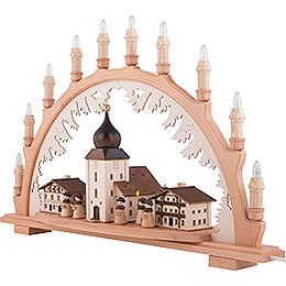 Candle Arch - Mountain Church with Carolers - 66x43 cm / 26x16.9 inch