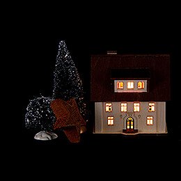 Lighted House - Rectory - 9,5 cm / 3.7 inch