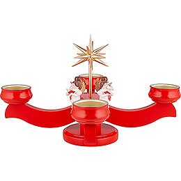 Candle Holder - Angels Red - 19 cm / 7.5 inch