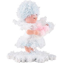 Schneeflöckchen mit Baby Mädchen - 5 cm