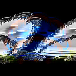 Beleuchtete Wolke ohne Figuren - 76x43x27 cm