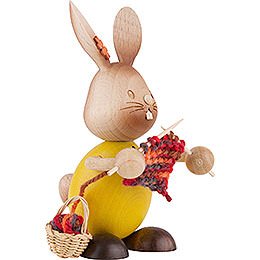 Snubby Bunny with Knitting - 12 cm / 4.7 inch