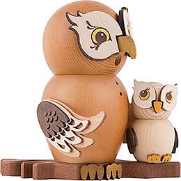 Smoker - Owl with Child - 15 cm / 5.9 inch
