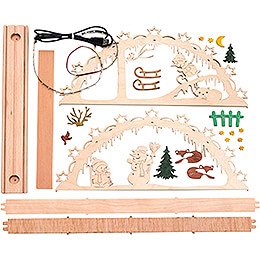 Handicraft Set - Candle Arch - Snowman - 39x20 cm / 15.4x7.9 inch