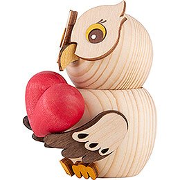 Mini Owl with Heart - 7 cm / 2.8 inch
