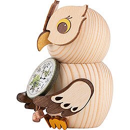 Mini Owl with Clock - 7 cm / 2.8 inch