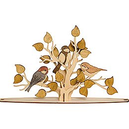 Bastelset Teelichtbogen mit Vogel-Motiv - 39 cm