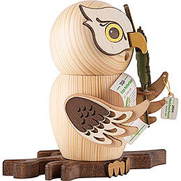 Smoker - Owl with Rowan Berry - Owl of the Year 2024 - 15 cm / 5.9 inch