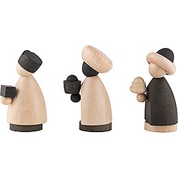 Three Wise Men Natural/Anthracite - Small - 7 cm / 2.8 inch