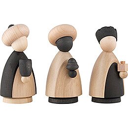 The Three Wise Men Natural/Anthracite - Large - 10 cm / 3.9 inch