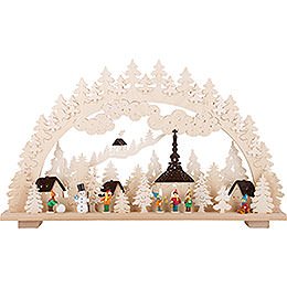 Candle Arch - Winter in Seiffen - 70x45 cm / 28x18 inch