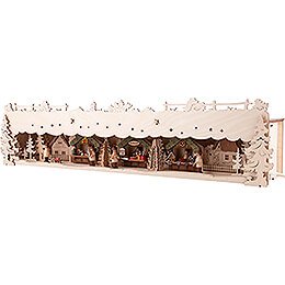 Schwibbogen-Unterbau Weihnachtsmarkt - 73x16,5 cm
