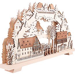 Candle Arch - Seiffen Village with Carolers - 70x38 cm / 27.6x15 inch