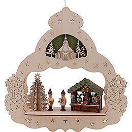 Window Picture - Christmas Market - 38 cm / 15 inch