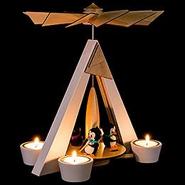1-Tier Pyramid - Penguins White - 29 cm / 11.2 inch