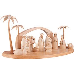 Nativity Set of 15 Pieces - Natural