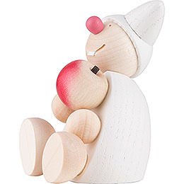 Wight with Apple, sitting - White 7,5 cm / 2 inch