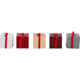 Presents with Ribbon - 5 pieces - Mixed Colors - 2,5 cm / 1 inch