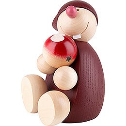 Wight with Apple, sitting - Red - 15 cm / 5.9 inch