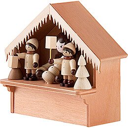 Christmas Market Lantern Children with Thiel Figurine - 8 cm / 3.1 inch