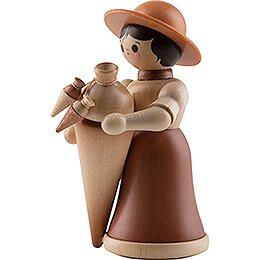 Thiel-Figur Mdchen mit Zuckertte - natur - 10 cm