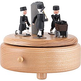 Music Box - Miners Natural Wood - 11,5 cm / 4.5 inch