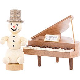 Snowman Musician Piano - 12 cm / 4.7 inch