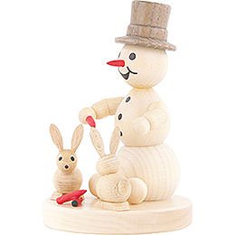 Snowman with Hares - 10 cm / 3.9 inch