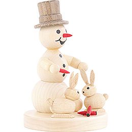 Snowman with Hares - 10 cm / 3.9 inch