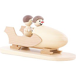 Snowman Two-Man Bobsled with Helmet - 10 cm / 3.9 inch