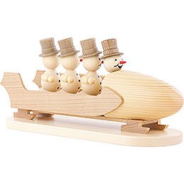 Snowman Four-Man Bobsled with Zylinder - 10 cm / 3.9 inch