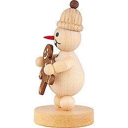 Snowman Junior with Gingerbread Man - 9 cm / 3.5 inch
