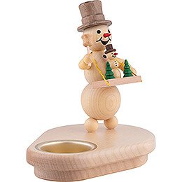 Tea Light Holder - Snowman with Belly Shop - 13 cm / 5.1 inch