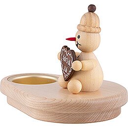 Tea Light Holder - Junior with Gingerbread Heart - 8 cm / 3.1 inch