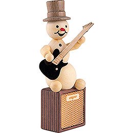 Snowman Musician E-Guitar - 13 cm / 5.1 inch