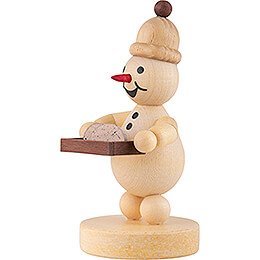 Snowman Junior with Christmas Cake - 9,6 cm / 3.8 inch