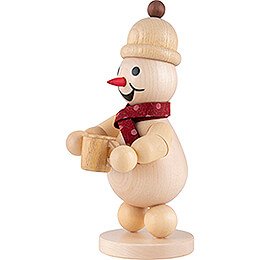 Snowman Junior with Mug and Scarf - Medium Size - 18,5 cm / 7.3 inch