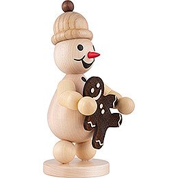 Snowman Junior with Gingerbread - Medium Size - 18,5 cm / 7.3 inch