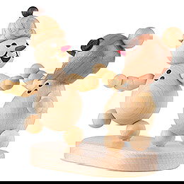 Snowman Siblings dancing - 9 cm / 3.5 inch