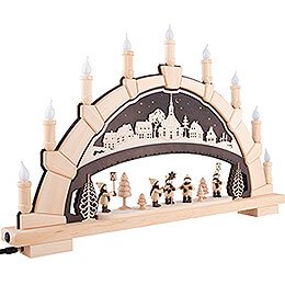 Candle Arch - Seiffen Church with Carolers - 66x40 cm / 26x15.7 inch