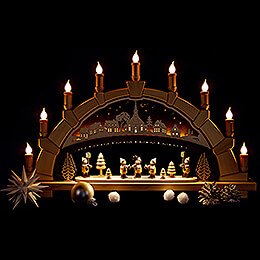Candle Arch - Seiffen Church with Carolers - 66x40 cm / 26x15.7 inch