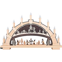 Candle Arch - Forest with Winter Children - 66x40 cm / 26x15.7 inch