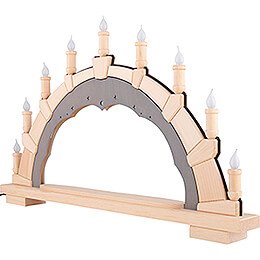 Candle Arch - Anthracite Interior - without Figurines - 66x40 cm / 26x15.7 inch