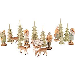 3-Tier Pyramid - Ore Mountain Forest People - 110 cm / 43.3 inch