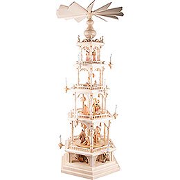 4-Tier Pyramid - Nativity - with Mine in Base - 145 cm / 57.1 inch